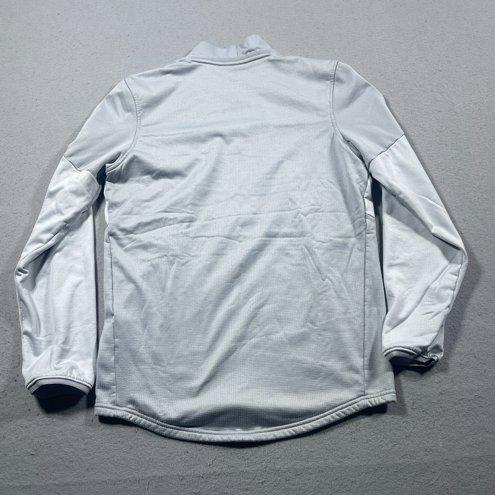 Under Armour ColdGear Mens Small Grey Quarter Zip Grid Fleece Pullover Loose Fit - Picture 8 of 9